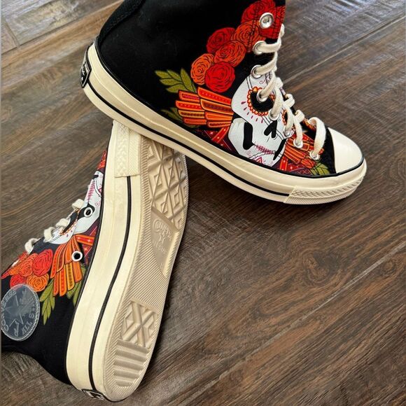 COPY - Converse Chuck 70 High Dia De Los Muertos Day Of The Dead 173112C M-8.5 … - Picture 8 of 8